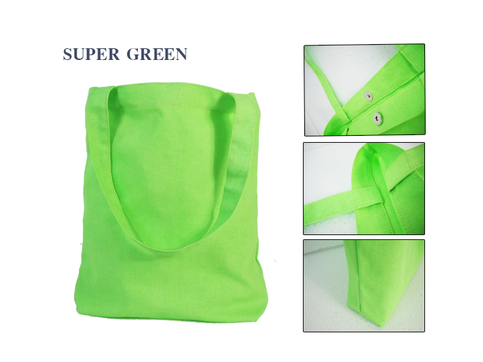 ถุงผ้าแคนวาสสีเขียว